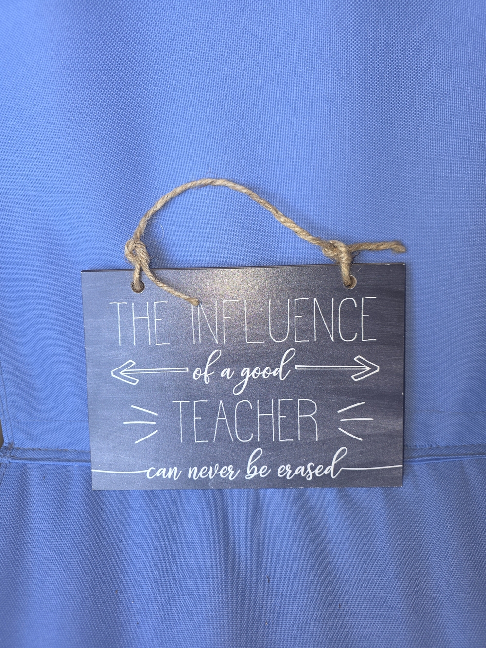 Navy Blue Teacher Appreciation Wall Sign - Inspirational Quote